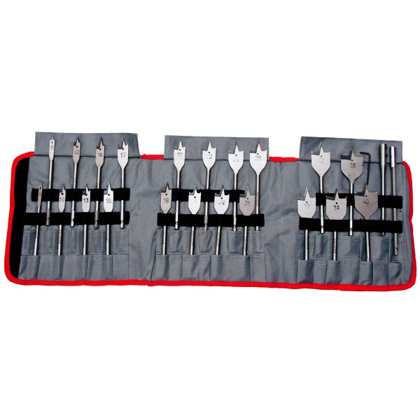 Flachfräsbohrer Set, 24-teiliges Bohrerset