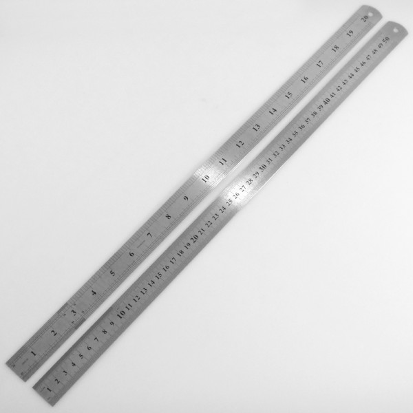 Metalllineal 50 cm (zweiseitig cm/inch)