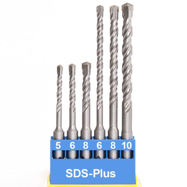 SDS-Plus Betonbohrersatz Ø 5, 6, 8, 10 mm [6 tgl.]