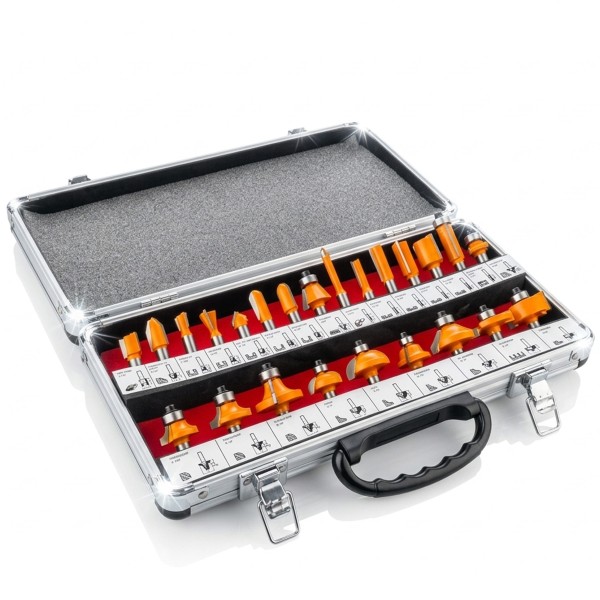 Fräser Set (24tlg.) Schaft 8 mm Holzbearbeitung